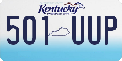 KY license plate 501UUP