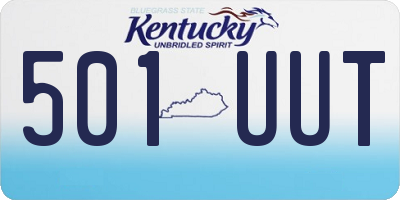 KY license plate 501UUT