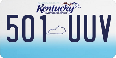 KY license plate 501UUV
