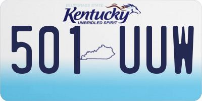 KY license plate 501UUW