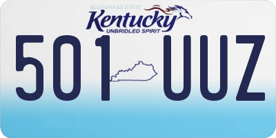 KY license plate 501UUZ