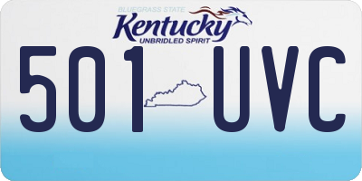 KY license plate 501UVC