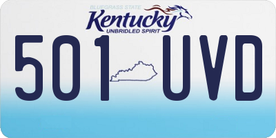 KY license plate 501UVD
