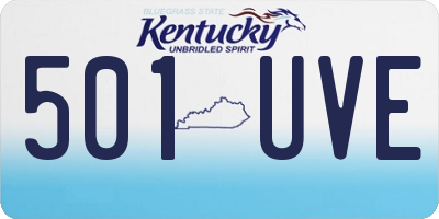 KY license plate 501UVE