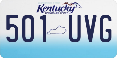 KY license plate 501UVG