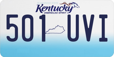 KY license plate 501UVI