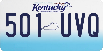 KY license plate 501UVQ
