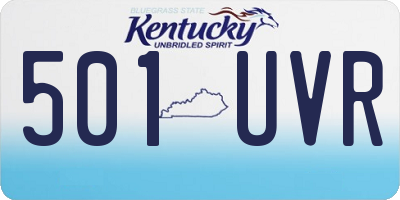 KY license plate 501UVR