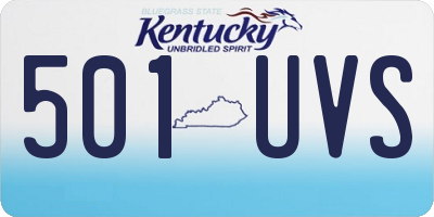 KY license plate 501UVS