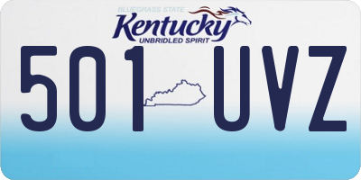 KY license plate 501UVZ
