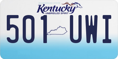 KY license plate 501UWI