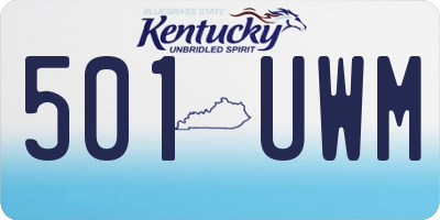 KY license plate 501UWM