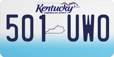 KY license plate 501UWO