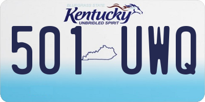 KY license plate 501UWQ