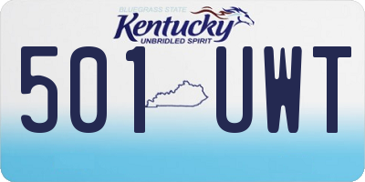 KY license plate 501UWT