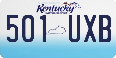 KY license plate 501UXB