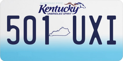 KY license plate 501UXI