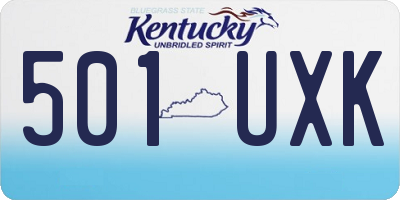KY license plate 501UXK