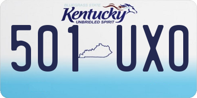 KY license plate 501UXO