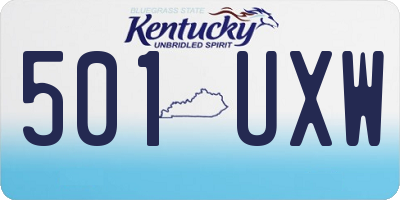 KY license plate 501UXW