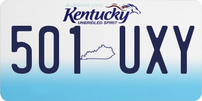 KY license plate 501UXY