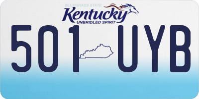 KY license plate 501UYB