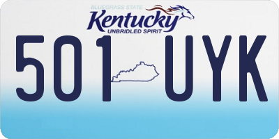 KY license plate 501UYK