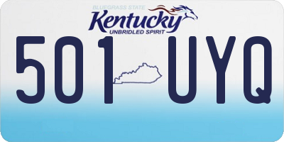 KY license plate 501UYQ