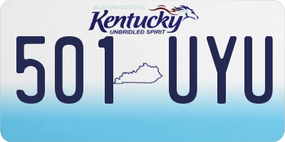 KY license plate 501UYU