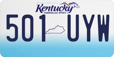 KY license plate 501UYW