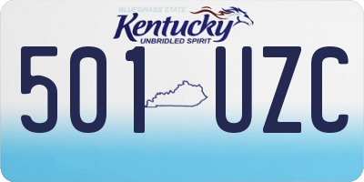 KY license plate 501UZC