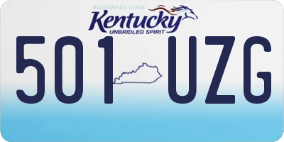 KY license plate 501UZG