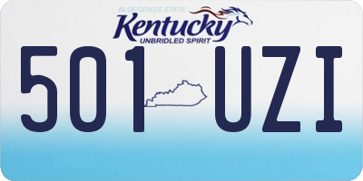 KY license plate 501UZI