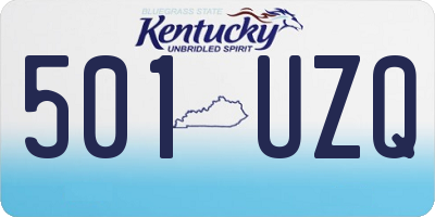 KY license plate 501UZQ