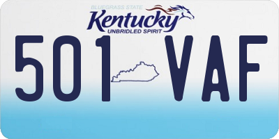 KY license plate 501VAF