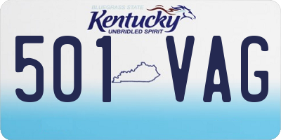 KY license plate 501VAG