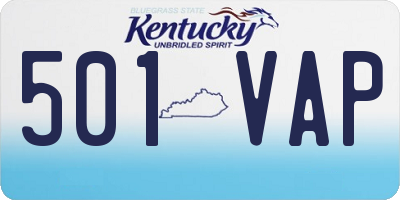 KY license plate 501VAP