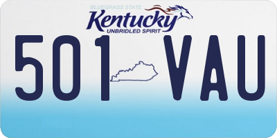 KY license plate 501VAU