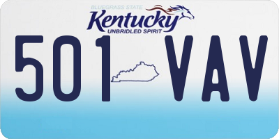 KY license plate 501VAV