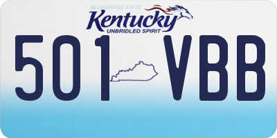 KY license plate 501VBB