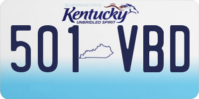 KY license plate 501VBD