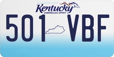 KY license plate 501VBF