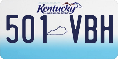 KY license plate 501VBH