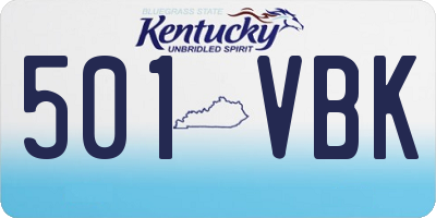 KY license plate 501VBK