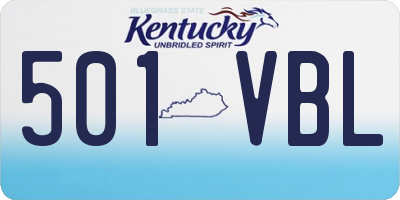 KY license plate 501VBL
