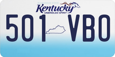 KY license plate 501VBO