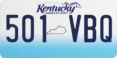 KY license plate 501VBQ