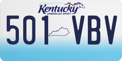 KY license plate 501VBV