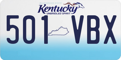 KY license plate 501VBX