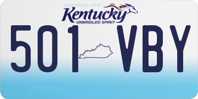 KY license plate 501VBY